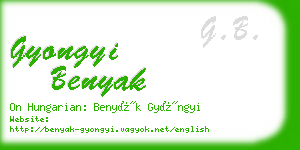 gyongyi benyak business card